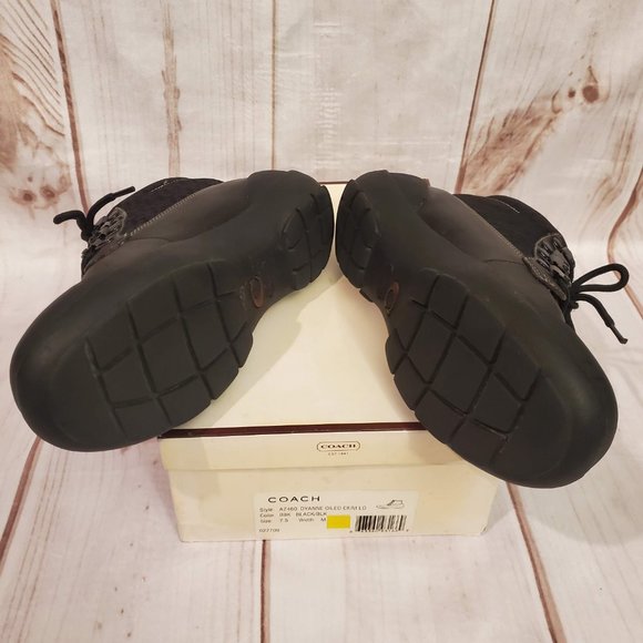 Coach Dyanne Leather Ankle Boot, 7.5, Black - Picture 2 of 9